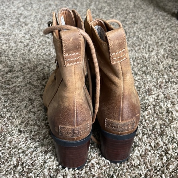 Sorel Addington Lace Up Heel Boots Size 8.5 - Picture 3 of 10